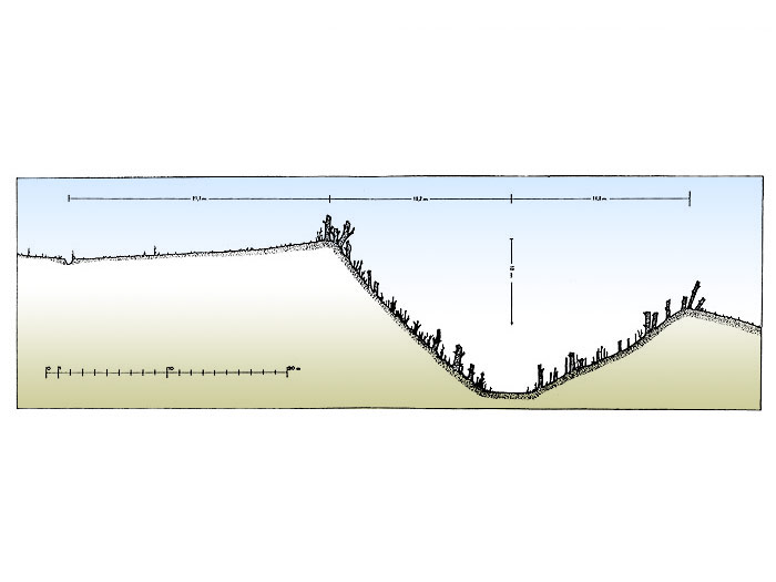  Disegno ricostruttivo dell'aggere di Crutumerium.