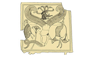 Restituzione grafica vettoriale della decorazione di alcune lamine.