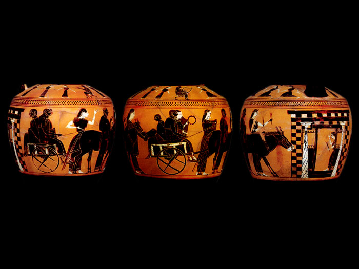 Vaso attico con corteo nuziale. New York, Metropolitan Museum.