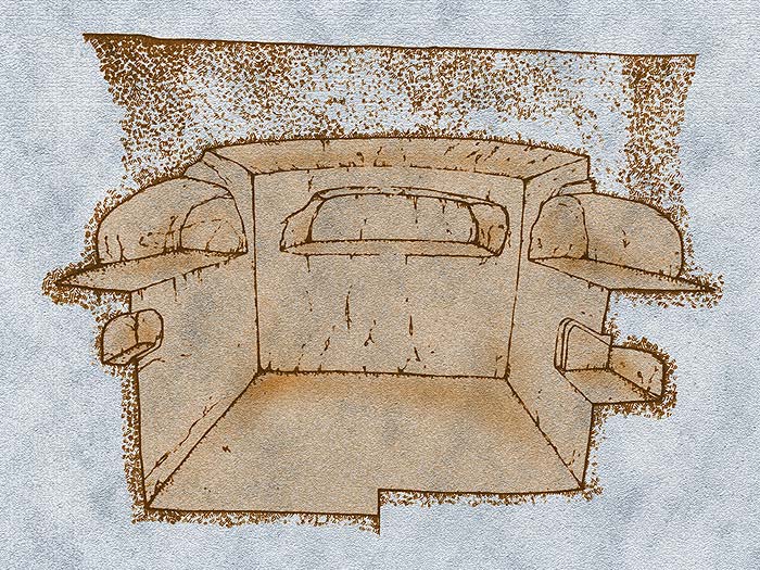 Sezione della tomba VI.