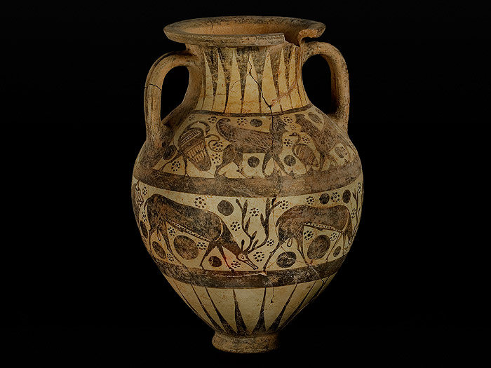  Anfora etrusco-corinzia del Pittore della Sfinge Barbuta.